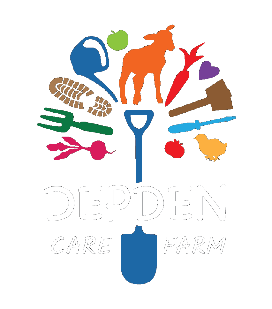 Depden Care Farm logo white transparent background