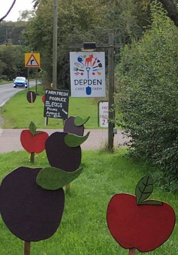 Sign outside of depden care farm